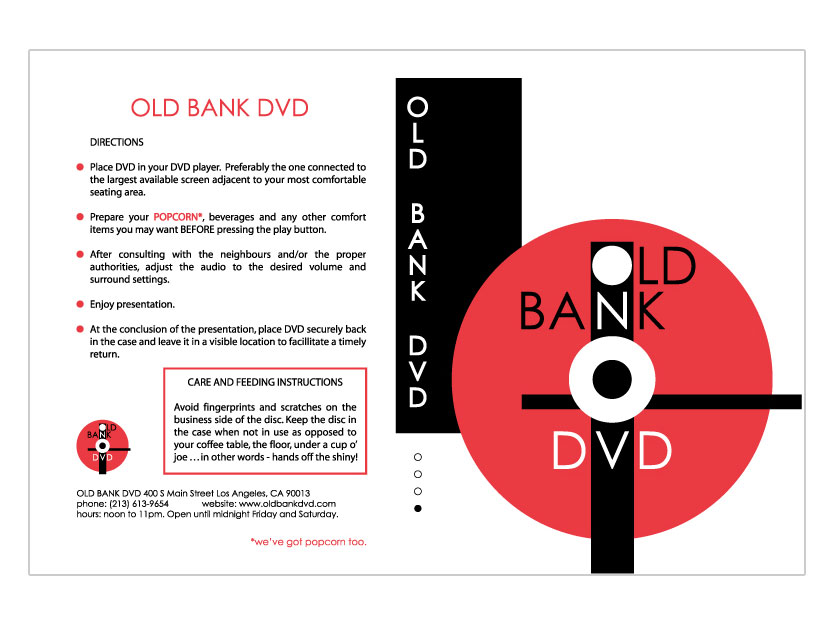 Old Bank DVD - dvd cover