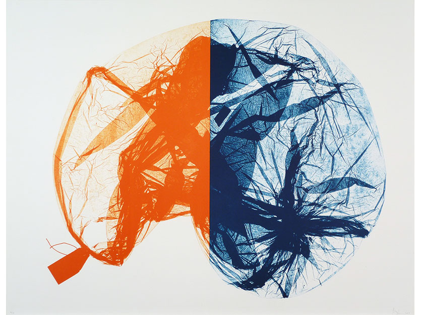 orange & blue tag bag